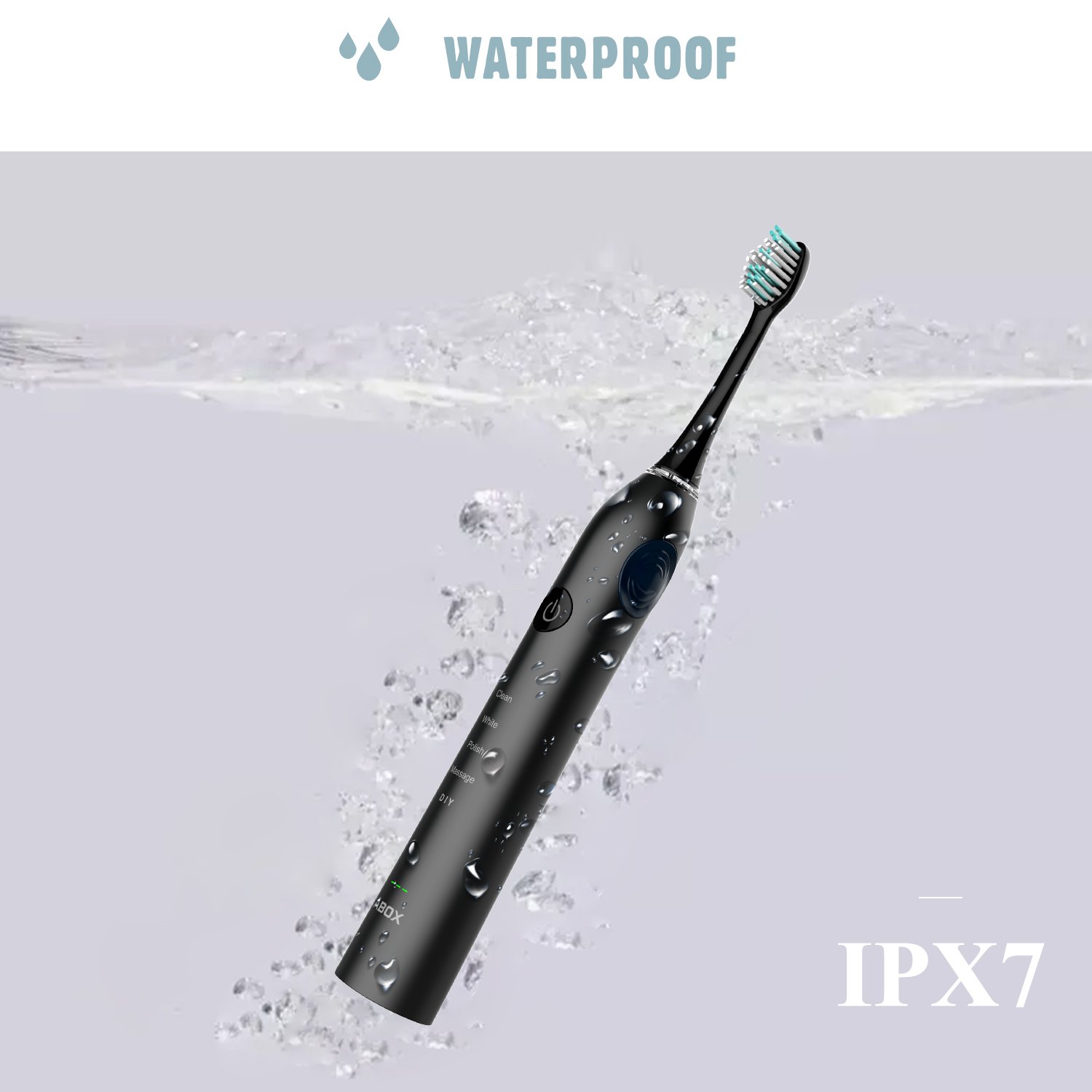 Sonic Electric Toothbrush UV Light for Adults/kids, ABOX Travel Toothbrush Electric Rechargeable