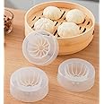 RIBJSHE 3.7 Inch Baozi Maker Steamer Dumpling Maker Mold Handmade Momo Maker Mold Baozi Buns Cooking Tools Kitchen Gadget Tool Baking Accessories (3 Pack)