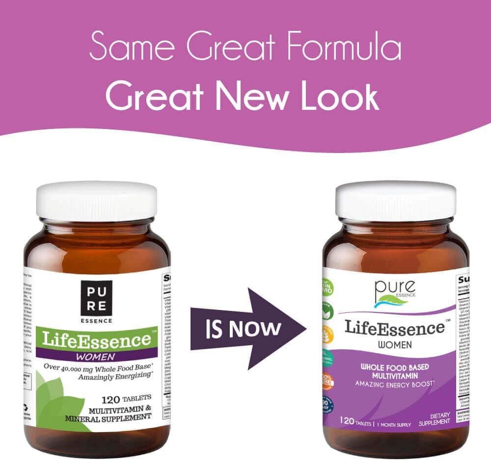 Pure Essence Labs LifeEssence Women's Formula - World's Most Energetic Multiple - The Master Multiple - 120 Tablets: Health & Personal Care
