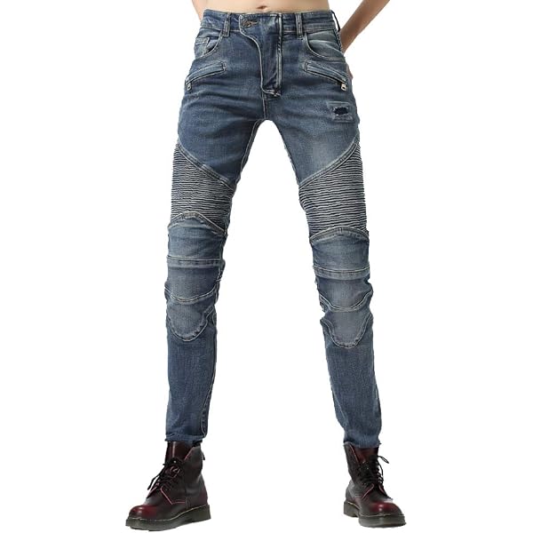 Unisex Motorcycle Riding Jeans - Combat Style, Wear-Resistant & Anti-Drop