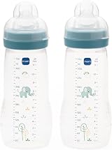MAM Easy Active Baby Bottle Twin Pack 330 ml Fast Flow Teats Size 3 Blue