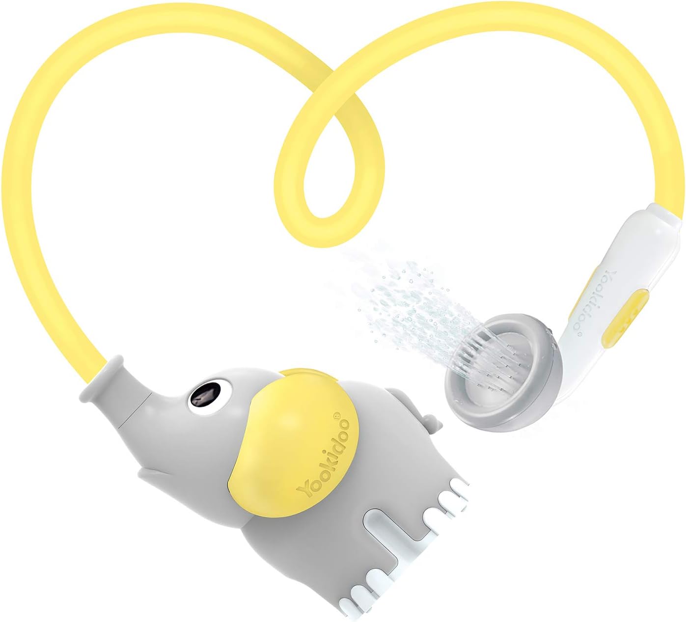Yookidoo Baby Bath Shower Head - Elephant Bath Toy and Trunk Spout Rinser - for Newborn Babies in Tub Or Sink (Yellow) - Image 5