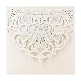 FOMTOR Laser Cut Invitations 50 Pack Laser Cut