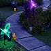 SolarDuke Solar Hummingbirds Holiday Decoration Pathway Lighting Garden Stake Lights Color Changing Outdoor Decor Patio Lawn Yard Path Decorative Ornaments (2 Pack)
