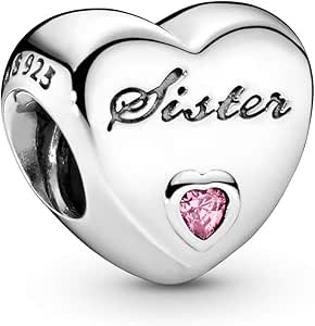 Pandora Jewelry Sister's Love Cubic Zirconia Charm in Sterling Silver