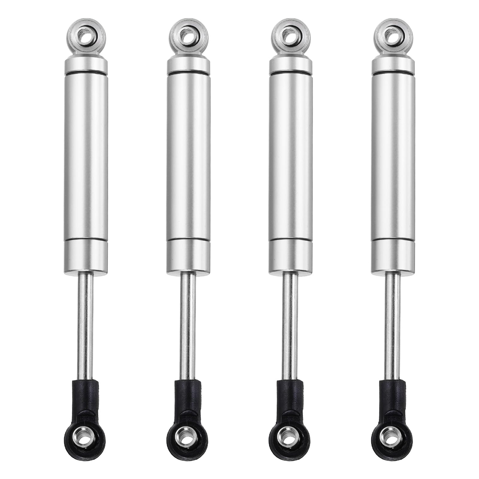 sourcing map 4 Pcs RC Shock Absorber 1/10 92mm Internal Spring Oil Shock Absorber Dampers for 1/10 RC Car Crawler Racing Truck Upgrade Parts, Silver Tone