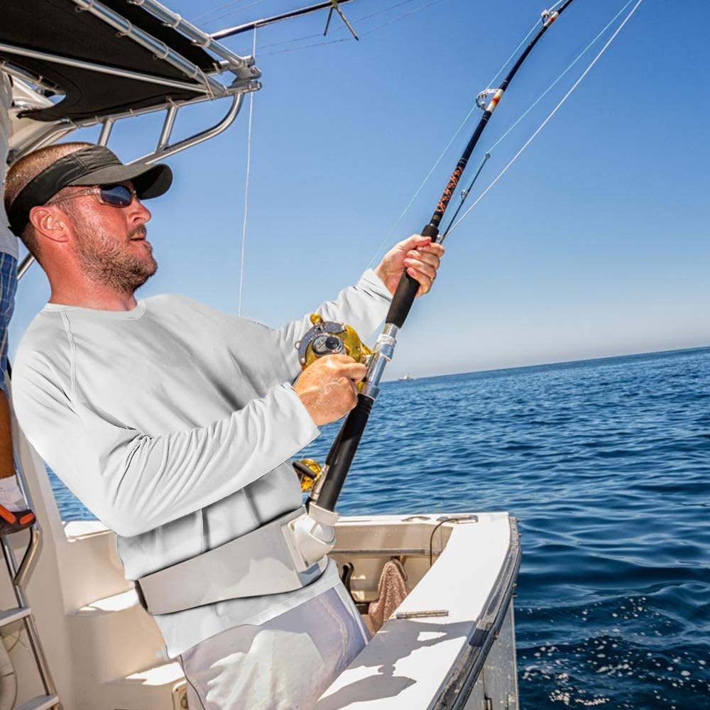 Sun Shirts for Men Long Sleeve UV Protection Fishing Shirts T-Shirt Outdoor Hiking UPF 50+ Neck Masks: Clothing