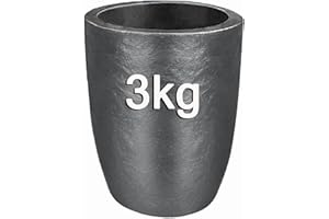 Outstar 3KG Graphite Crucible,Foundry Clay Crucibles for Melting Metal, Melting Casting Refining Gold Silver Copper Brass Aluminum