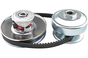 BATONECO 40 Series 1" Bore GO Kart CVT Torque Converter clutch kit, 1" Bore Driver Clutch + 3/4" Driven Clutch + 203785 Drive Belt Replaces Comet 40/44 Series for Mini Bike, Go Kart, Lawnmower