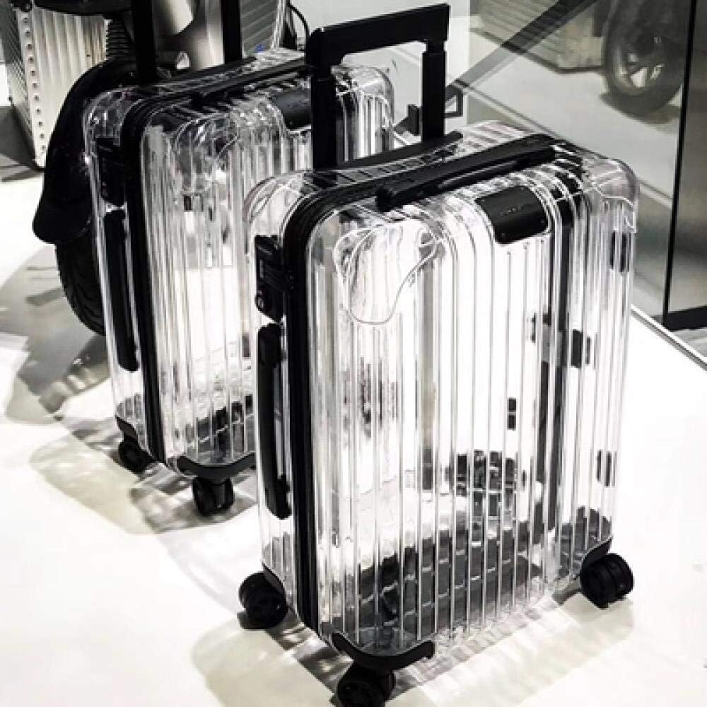 26"29"31"35 inch NEW 100% Transparent Rolling Luggage Spinner Men Women Carry On Trolley Case Travel Suitcase On Wheel, 35 inches