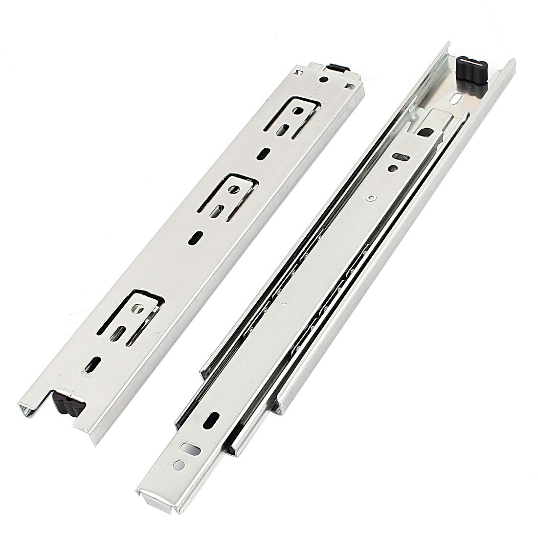 sourcing map 10-Inch Drawer Slides, Full Extension Ball Bearing Slide Track Rail 38mm Wide 55lb Capacity 1 Pair