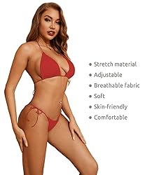 Dadress Women's Halter Bikini Sets Spaghetti Strap