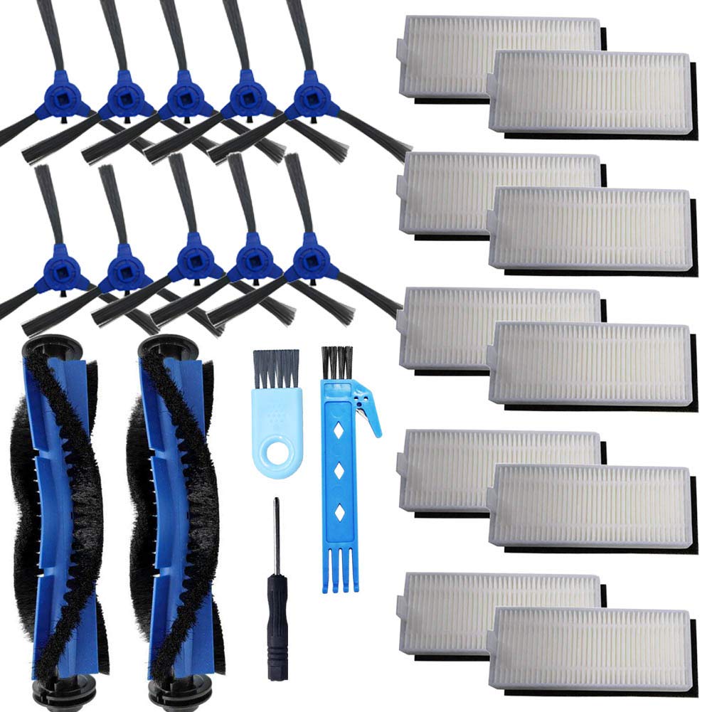 KOVEKO Accessories Kit for RoboVac 11S RoboVac 15C RoboVac 15T RoboVac 30 RoboVac 30C RoboVac 35C RoboVac 12 Robot Vacuum Cleaner Replacement Parts Including Main Brush, Side Brush, Hepa Filter