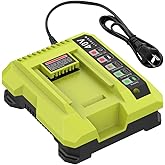 Powilling OP401 Fast Charger Replacement for Ryobi 40V Battery Charger Compatible with Ryobi 40V Battery OP4060 OP4050 OP4040 OP4030 OP4020