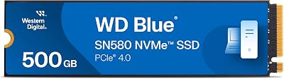 Western Digital WD Blue SN580 500GB M.2 NVMe SSD PCIe Gen4 4150MB/s Acronis