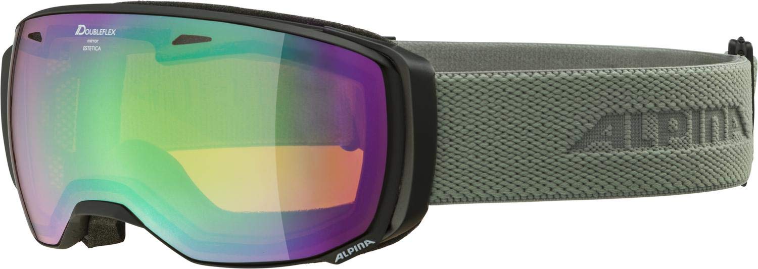ALPINA Unisex - Adult, ESTETICA Q-LITE ski goggles, black-moongrey, One Size