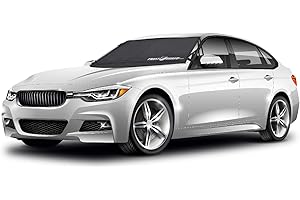 FrostGuard Pro | Premium Winter Windshield Cover for Ice and Snow with Wiper Blade Cover | Standard Size Car Windshield Cover, Black | Fits Most Cars, Sedans, Small Trucks and SUVs – 61 x 41 Inches