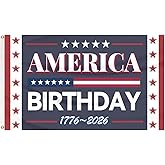 America Birthday Flag 1776 2026 America Anniversary God Bless USA Patriot 3X5 FT (B1)