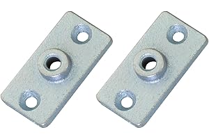 DGBRSM 2PCS 3/8 Inch Ceiling Flange Hangers Ceiling Flange Hanger Plate Threaded Galvanized Ceiling Flange Hanger Plate for D