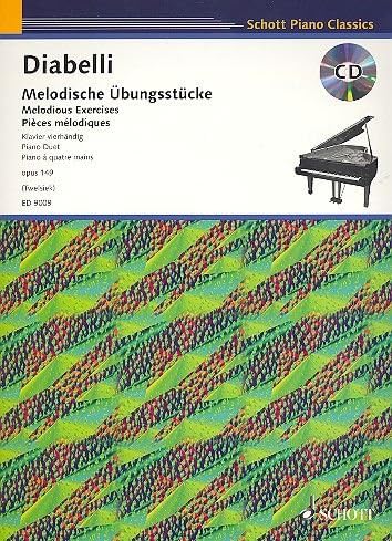 Diabelli Melodische Ubungsstucke Opus 149 Im Umfang Von 5 Tonen Notenheft Fur Klavier Mit Cd Und Bunter Herzformiger Notenklammer Amazon De Musikinstrumente