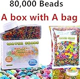 80,000 beads A box and A bag HYMONA Flash Water Beads Sooper Beads Crystal Soil Water Bead Gel For Refill, Sensory Toys, Vase Filler