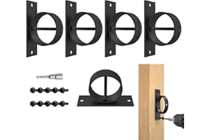 5Pack Stainless Steel Black Decorative for Ring Rope Supports Holders Ropes Fence Brackets Blacks Battle Rope Anchor Support 