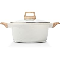 ESLITE LIFE Nonstick Stock Pot with Lid, 5 Quart Ceramic Casserole Large Soup Pot Pasta Cooking Pot, Induction Compatible, PT