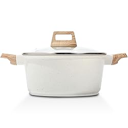 ESLITE LIFE Nonstick Stock Pot with Lid, 7 Quart