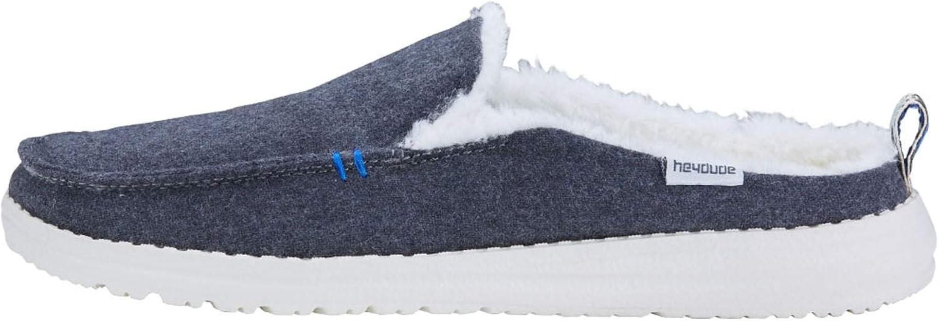 Hey Dude Women's Lexi Dark Grey Faux Fur Lined SlipOn Mule Amazon.co