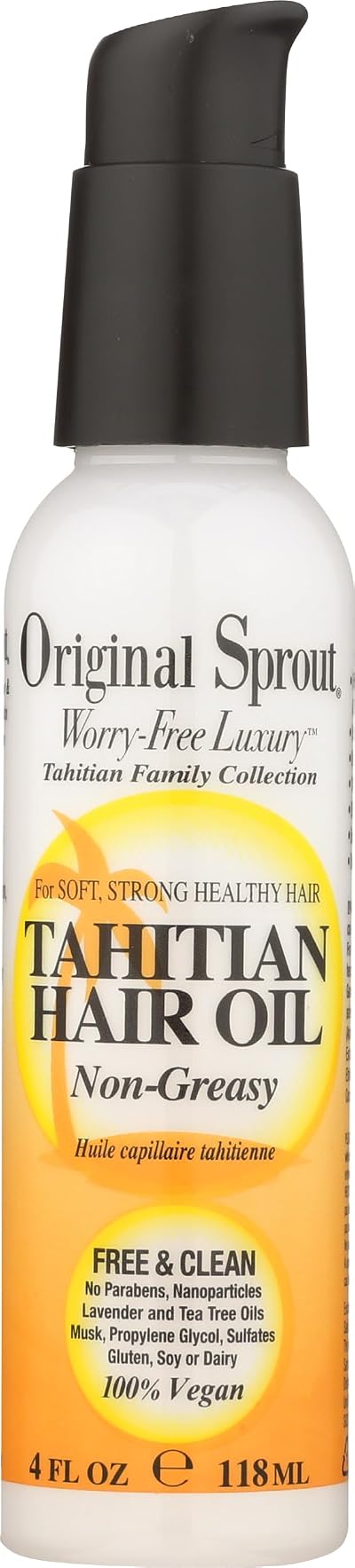 Original Sprout Tahitian Hair Oil 118ml Protects Color Smooths Frizz Detangles