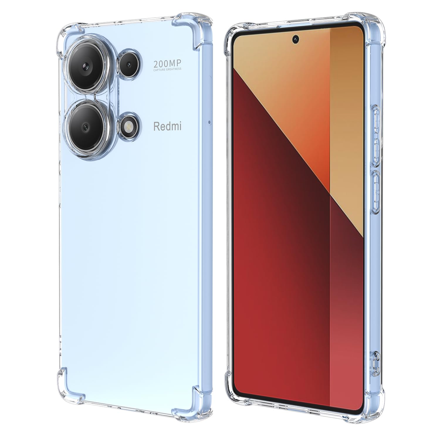 XINYEXIN Transparent Case for Xiaomi Redmi Note 13 Pro 5G / Poco X6 5G, Slim Shockproof TPU Bumper Clear Phone Case Cute Pattern, Colorful Cool Art Graffiti Series - Transparent — image 1