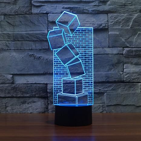 Scherzi Regali Di Natale.Xkalxo Lampada Da Tavolo A Led A 3d Illusion Telecomando Colorato Telecomando Stile Fresco Scherzo Di Natale Regali Festa Romantica Carino Gadget Creativi Luci Notturne Amazon It Illuminazione
