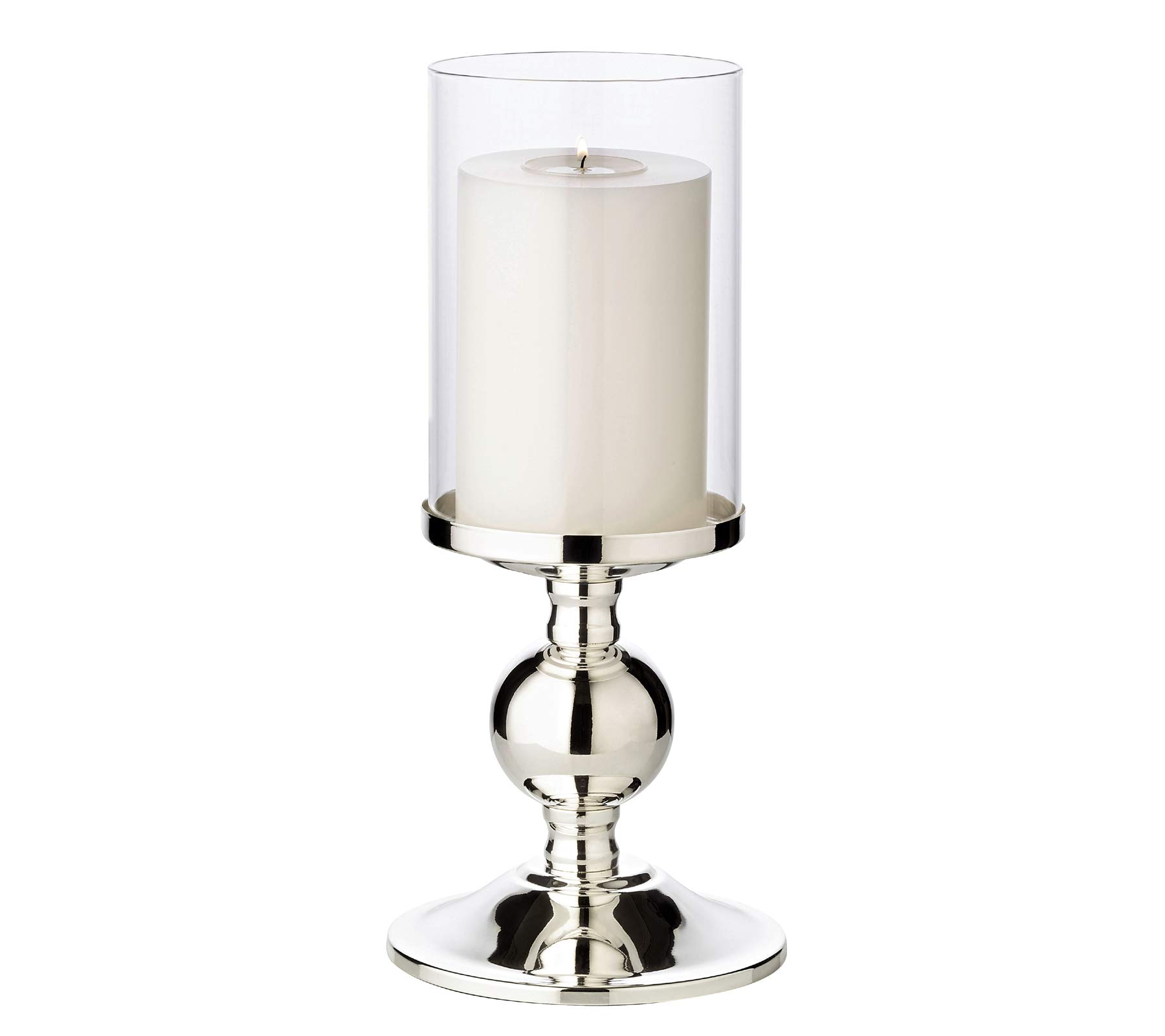 EDZARD Candlestick Bamboo, height 10,6 in, silver plated, tarnish protected
