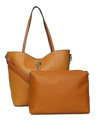 Elle Womens Tote Bag (Brown)