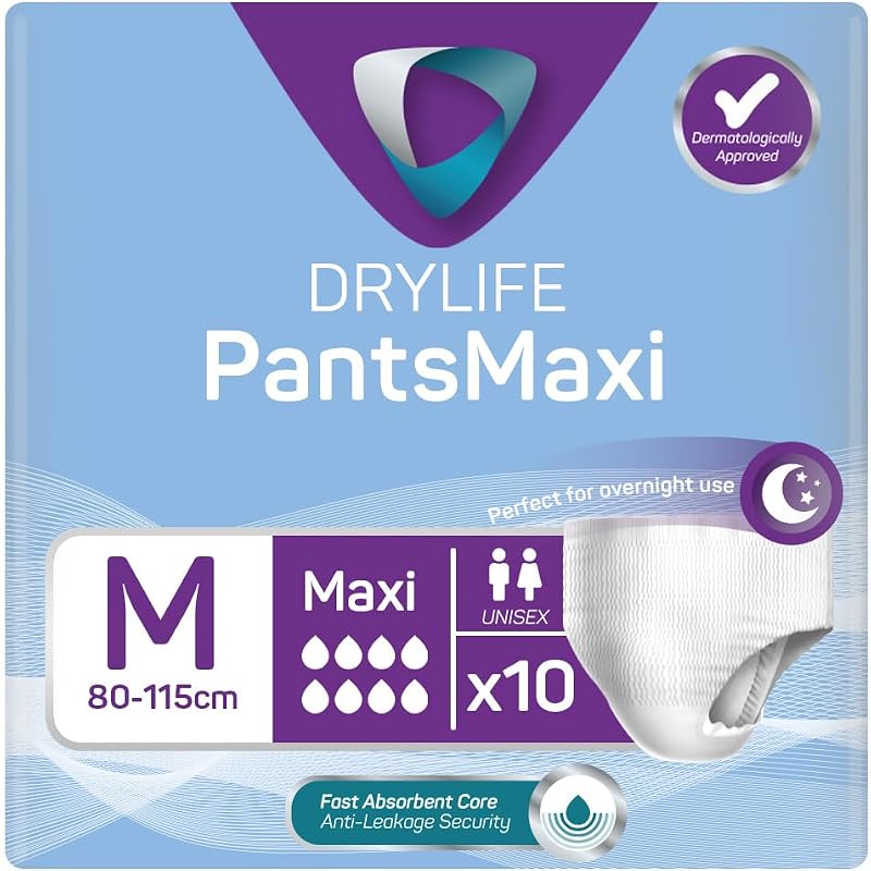 Drylife Pants Maxi Disposable Pull-Up Incontinence Medium 10 Pack