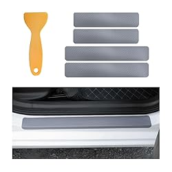 Yourkar 4 PCS Car Door Sill Protector, 3D Carbon
