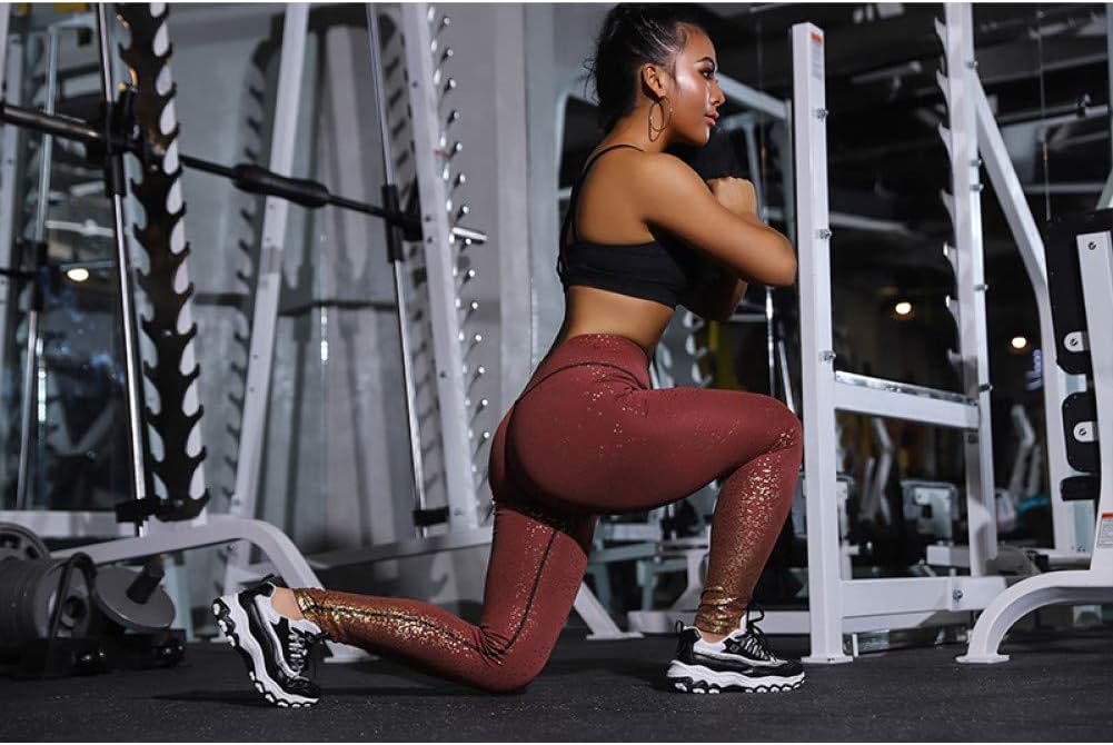 YUEYUJIA Pantaloni da Yoga per Timbri Leggings Sportivi da Palestra per  Donna Leggings Sportivi con Stampa Dorata Vita Alta Push-Up Leggings  Fitness Pantaloni Sportivi Bambine e ragazze Abbigliamento miconsulta.es