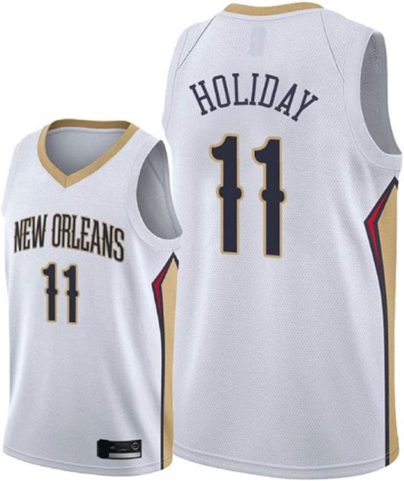 Amazon.com: Men's T-Shirt Jersey Pelicans 11# Holiday Greek Freak Jrue Men's Embroidered 