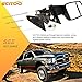 SCITOO Towing Mirrors fit 2009-2016 for Dodge for Ram 1500 2010-2016 for Ram 2500 3500 with Power Heated Temperature Sensor Amber Turn Signal Puddle Manual Folding and Flip up Features