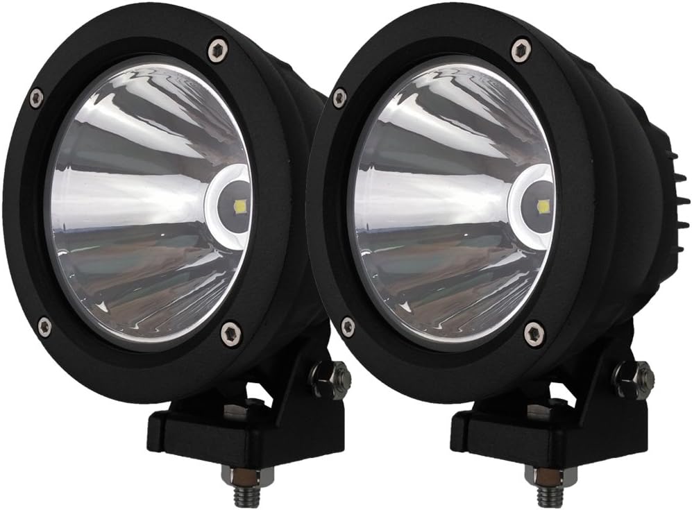 Audak 2Pcs 25W Spot Beam Round LED Work Light Driving Lights Spotlights for Off Road 4x4 Pickup Truck