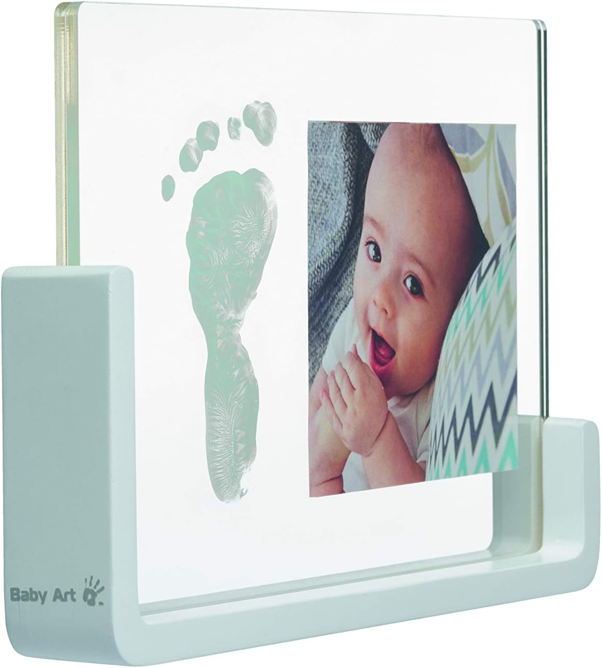 Cadeaux De Naissance Et Souvenirs Bebe Puericulture Transparent Avec Base En Bois Baby Art My Pure Moment Cadre Photo Pour Empreintes De Bebe Avec Kit Dempreintes Cadre Photo Avec Calque Main