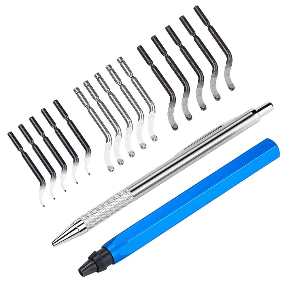 15pcs Deburring Tool Kit Deburring Cutters Set, Rotary Deburr