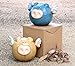 Spring End Sale! Unique Flying Pig Ceramic Piggy Bank For Kids Boys Girls Teens & Adults Savings (Blue)