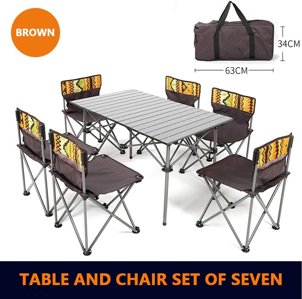 folding table and 6 chairs set