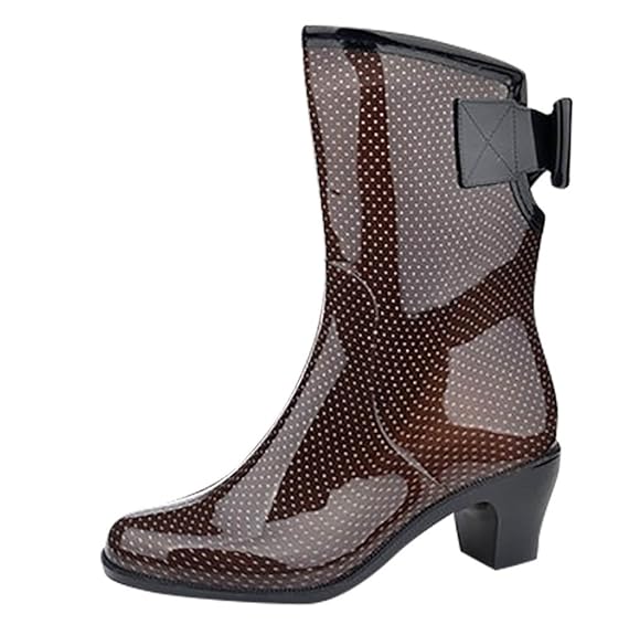 LvRao Frauen Boots Regen Schuhe Gummistiefel Wasserdichte Stiefeletten Glatten Gummi Lederstiefel Leder Stiefel