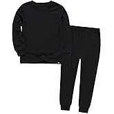 VAENAIT 6M-12Y Toddler Toddler Kids Toddler Girls Boys Soft Comfy Modal Tencel Solid Raglan Sleepwear Pajamas Pjs 2pcs Set