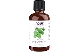 NOW FOODS NOW Essential Oils, Peppermint Oil, Invigorating Aromatherapy Scent, Steam Distilled, 100% Pure, Vegan, Child Resistant Cap, 2-Ounce
