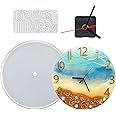 Resin Clock Molds,10''/14'' Roman Numerals Clock Silicone Mold with Mechanism,Resin Clock Epoxy Casting Molds for DIY Jewelry Art Crafts Home Decor Gift Wall Hanging Ornaments(Large, Arabic)