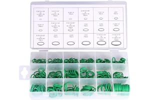O Ring Kit, 270Pcs Green Car Air Conditioning Rubber O Ring Assortment Kit HNBR Seals for Auto Vehicle Repair, Maintenance an