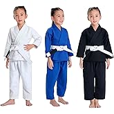 JUST YEARN Kids BJJ GI, Youth IBJJF Children’s Students Brazilian Jiujitsu Gi kimono Pre-washed Fabric Belt Not Included.